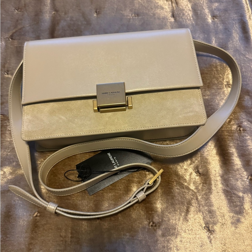 Brand New Saint Laurent Bellechasse In Dark Beige.
